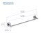 Kibi Circular Bathroom 18" Towel Bar - Chrome KBA1407CH - alternate 2
